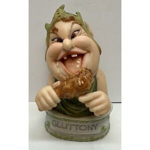 Veronese Collection Seven 7 Deadly Sins GLUTTONY Elves Elf Figure Statue Food
